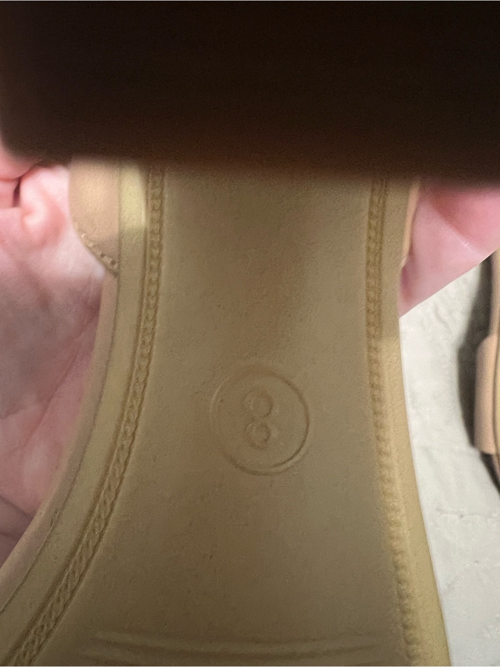 A New Day Nude Square Toe Block Heel Sandals Size 8 - Picture 5 of 5